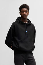 Lade das Bild in den Galerie-Viewer, Hugo Blue | Hoodie Nalonso mit blauem Logo | 001 black

