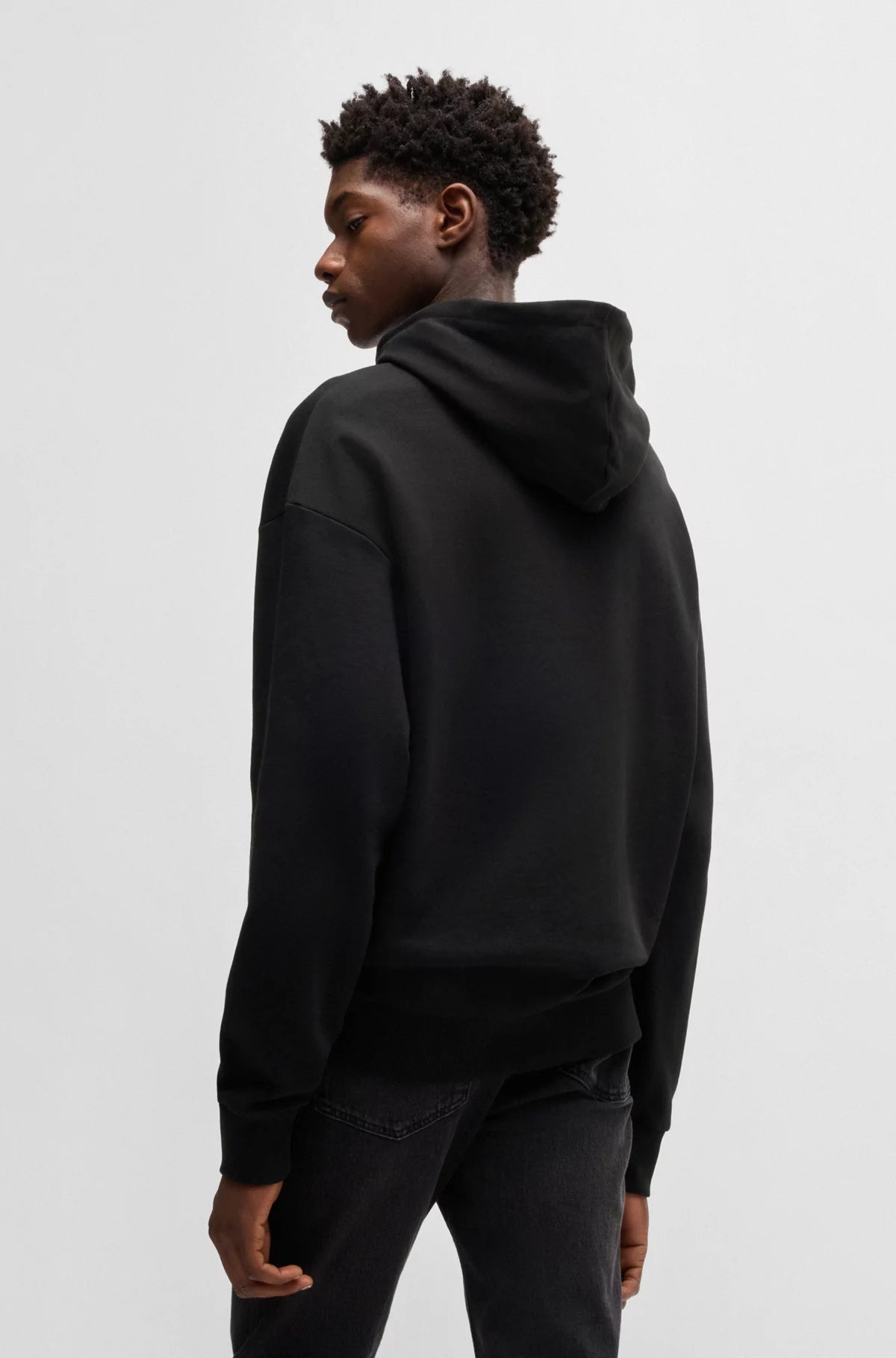 Hugo Blue | Hoodie Nalonso mit blauem Logo | 001 black