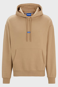 Hugo Blue | Nalonso Hoodie with blue logo | 269 beige