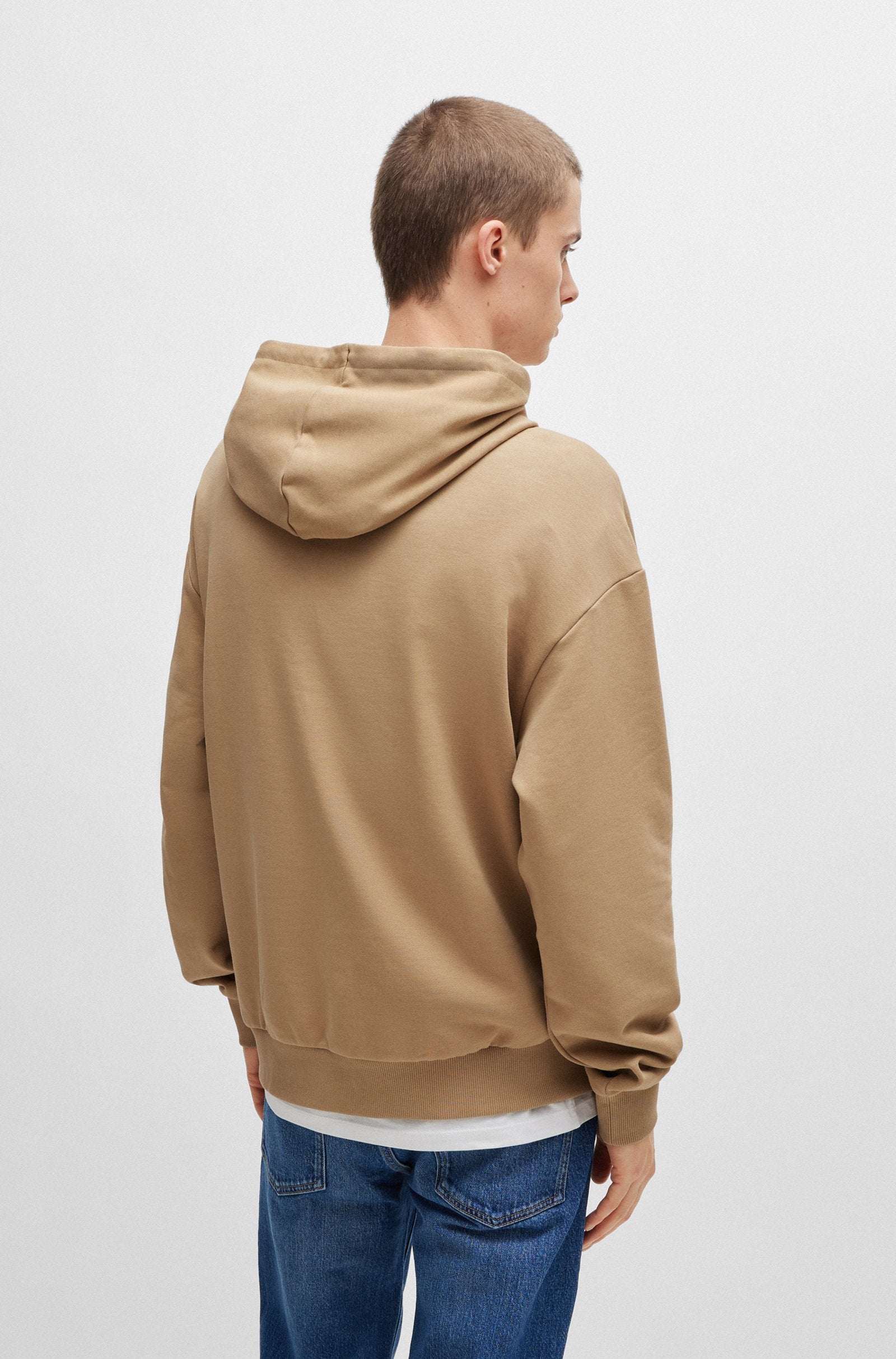 Hugo Blue | Hoodie Nalonso mit blauem Logo | 269 beige