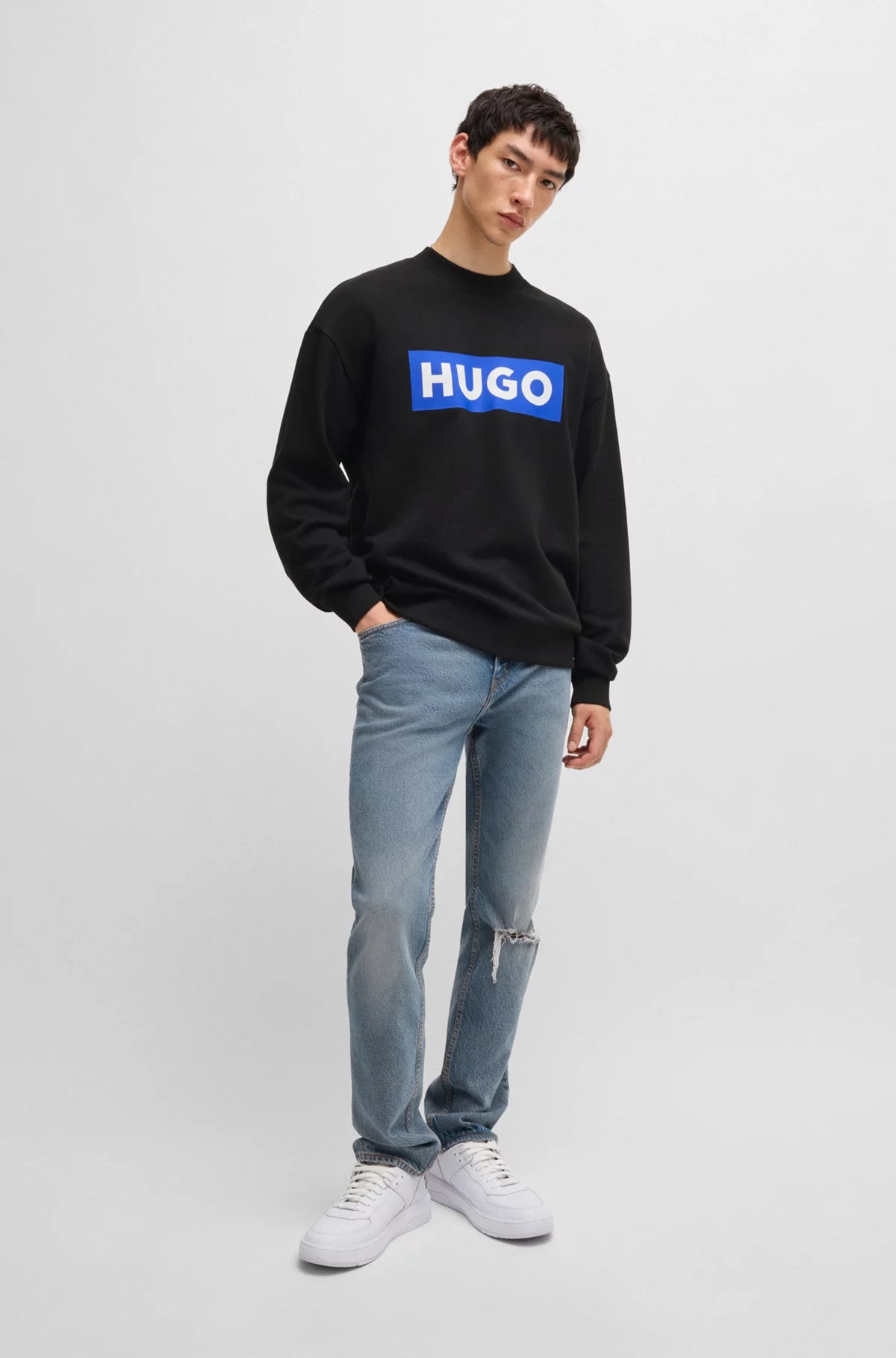 Hugo Blue | Sweatshirt Rundhals Niero | 001 black