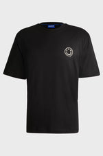 Lade das Bild in den Galerie-Viewer, Hugo Blue | T-Shirt Nugoyork mit Smiley-Face-Logo | 001 black
