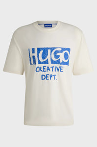 Hugo Blue | T-Shirt Nugocrea mit Logo Artwork | 121 Open white