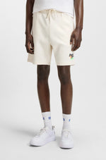 Lade das Bild in den Galerie-Viewer, Hugo Blue | Nirvato Shorts aus Baumwoll-Terry mit Happy HUGO-Logo | 121 Open White
