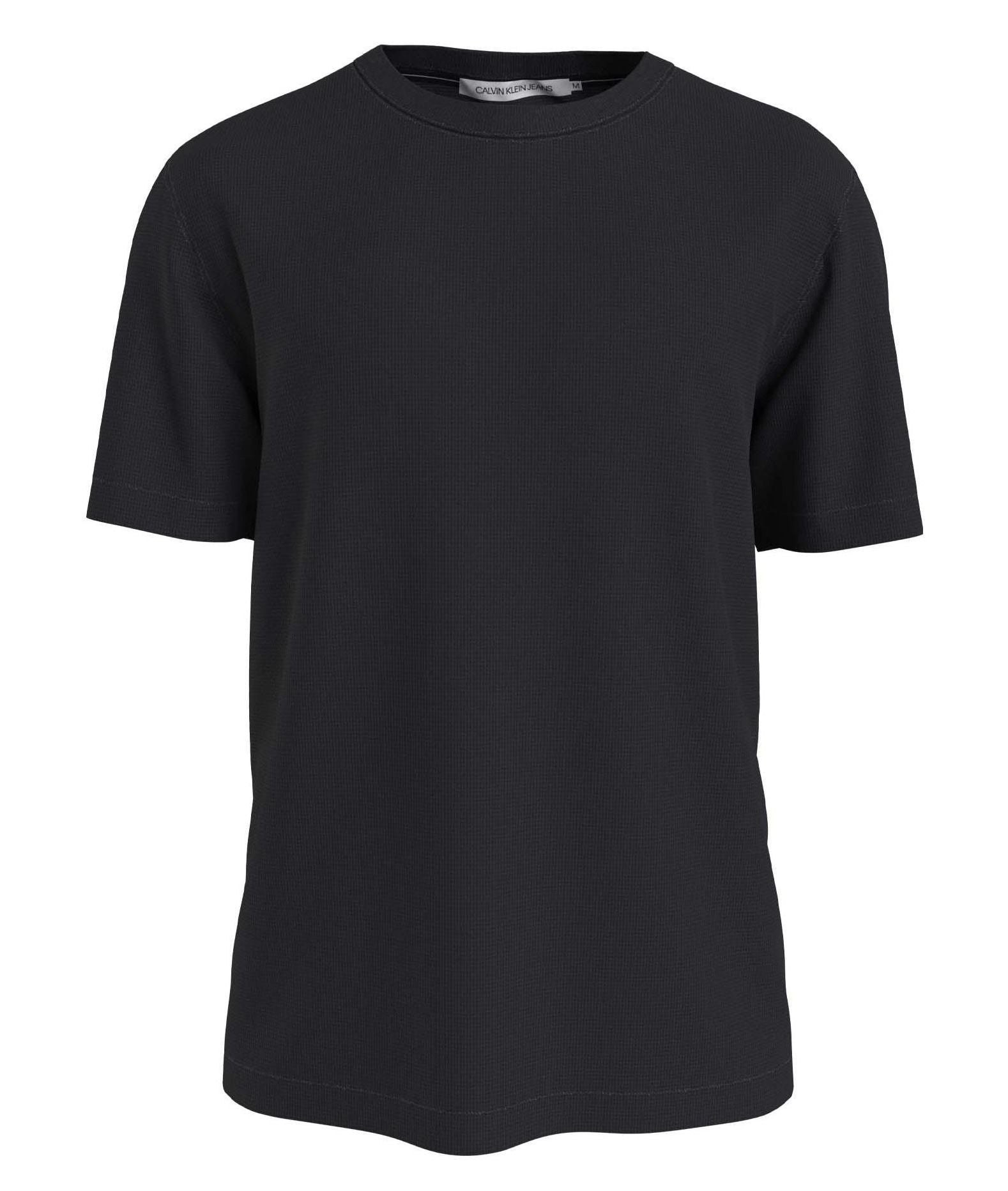 Calvin Klein | Badge Waffle T-Shirt | BEH Black | LLP Green
