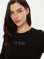 Lade das Bild in den Galerie-Viewer, Hugo Blue | Slim Fit Longsleeve Della O-neck | 001 Black
