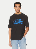 Load image into Gallery viewer, Hugo Blue | T-Shirt Nafralol mit Hugo Print  | 001 Black
