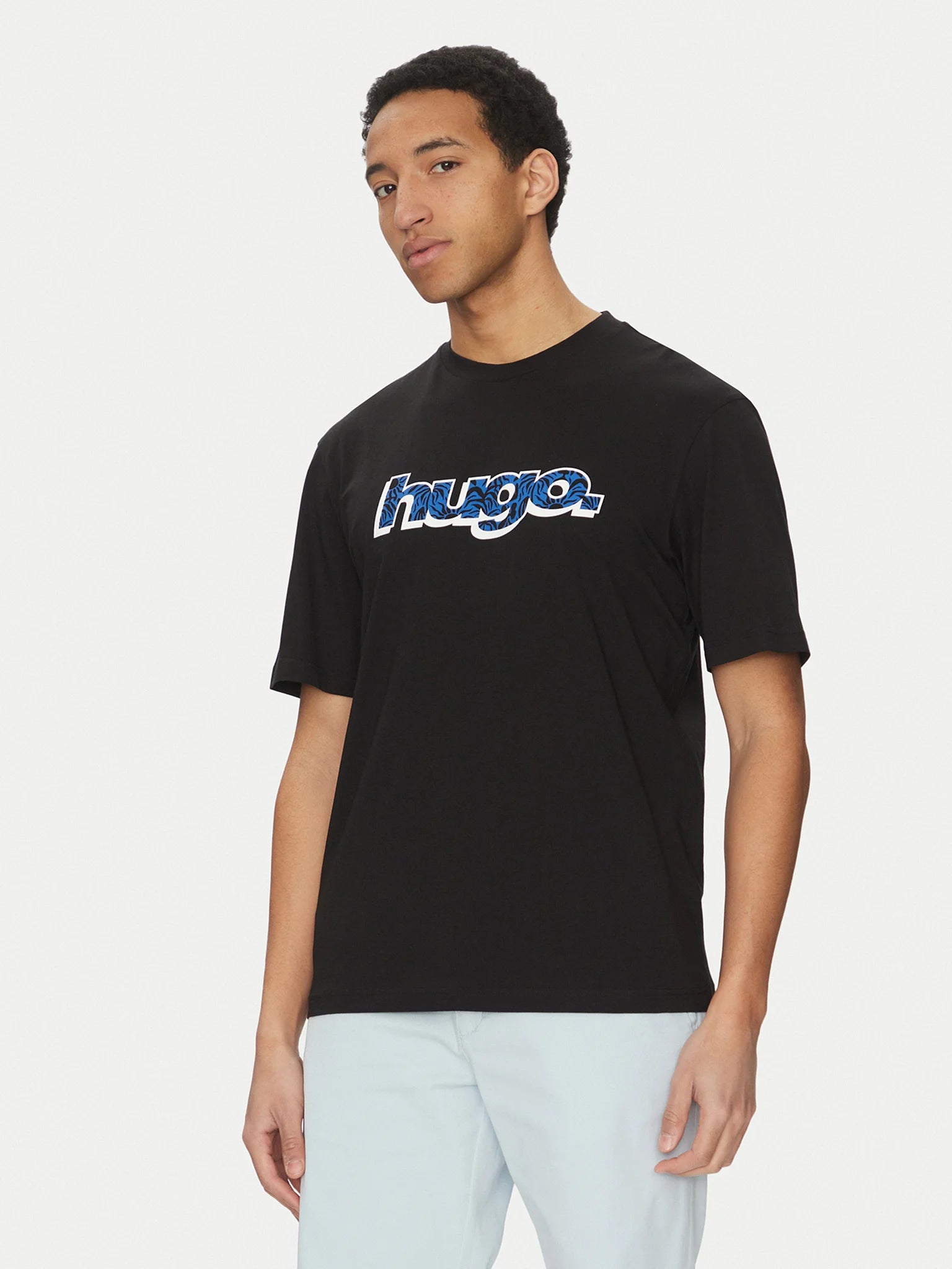 Hugo Blue | T-Shirt Nugibol mit Hugo Print  | 001 Black