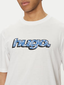 Hugo Blue | T-Shirt Nugibol mit Hugo Print  | 100 White