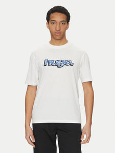 Hugo Blue | T-Shirt Nugibol mit Hugo Print  | 100 White