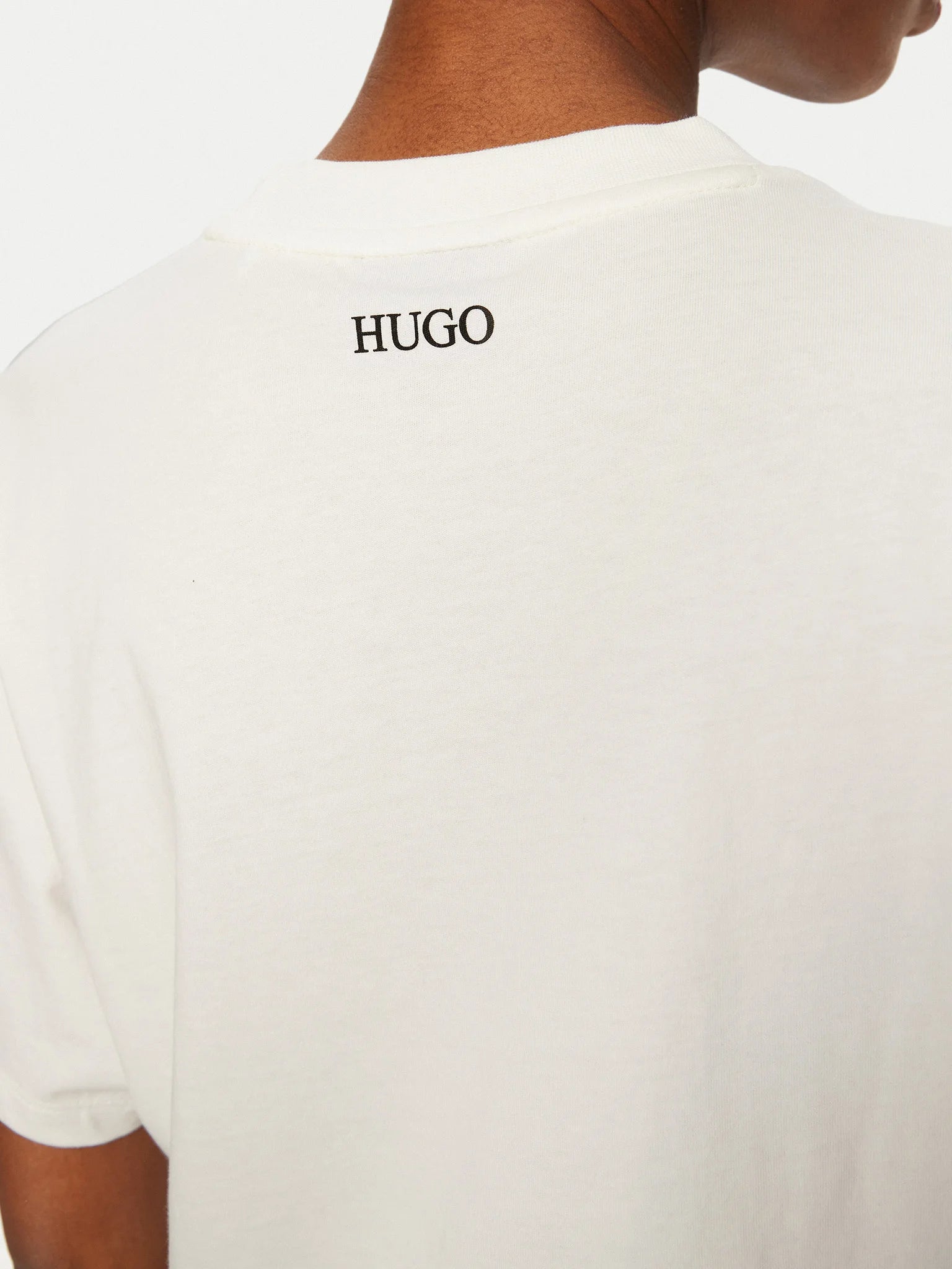 Hugo Blue | Relaxed-Fit T-Shirt aus Baumwoll-Jersey mit saisonalem Print | 100 white