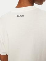 Lade das Bild in den Galerie-Viewer, Hugo Blue | Relaxed-Fit T-Shirt aus Baumwoll-Jersey mit saisonalem Print | 100 white
