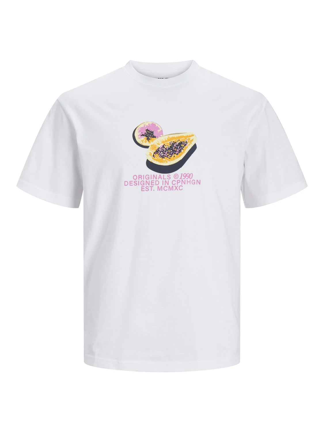 Jack & Jones | Printed Crew Neck T-Shirt | Bright White