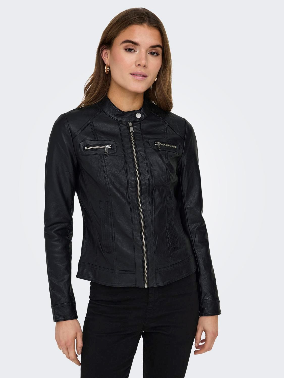 ONLY | Bandit-Pu Kunstlederjacke | Black