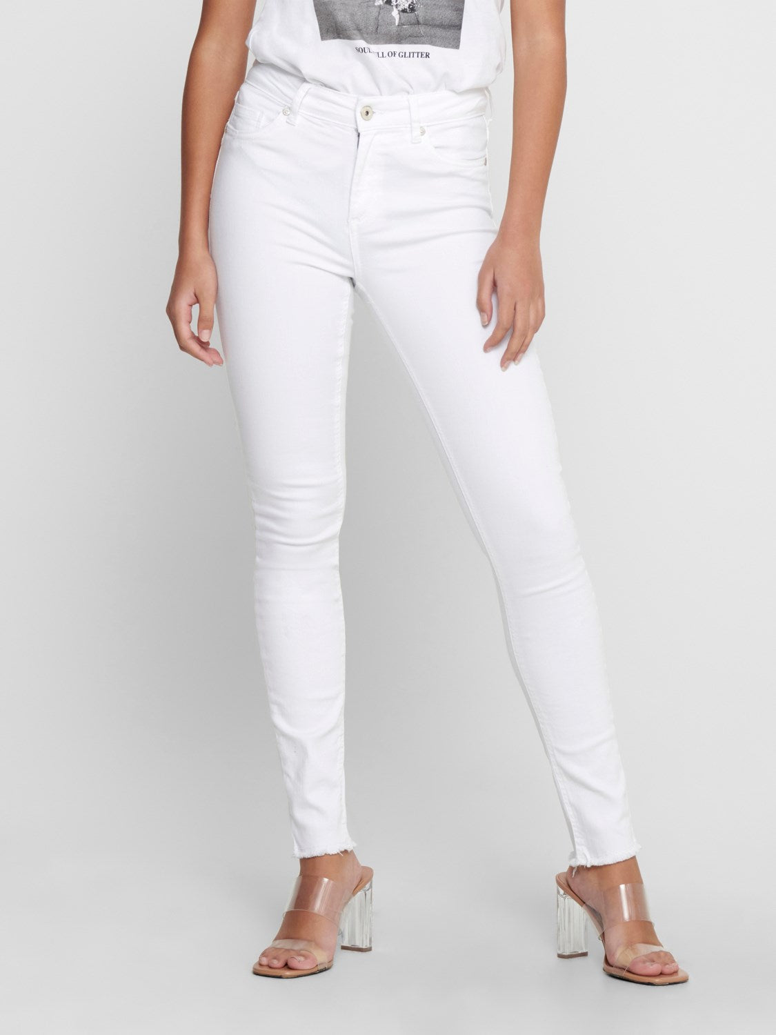 ONLY | Blush Ankle Skinny Fit Jeans | White