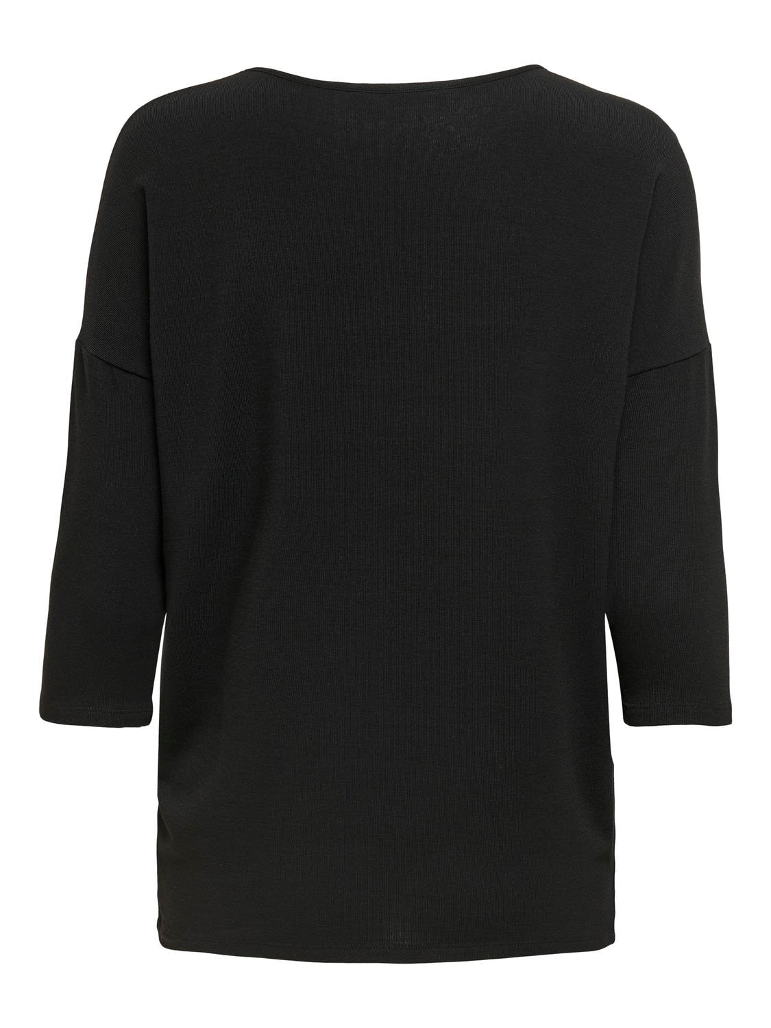 ONLY | Glamour Shirt 3/4 Sleeve | Black