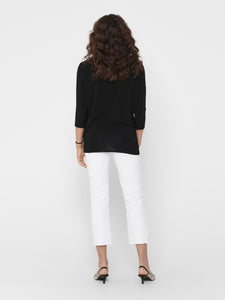 ONLY | Glamour Shirt 3/4 Sleeve | Black