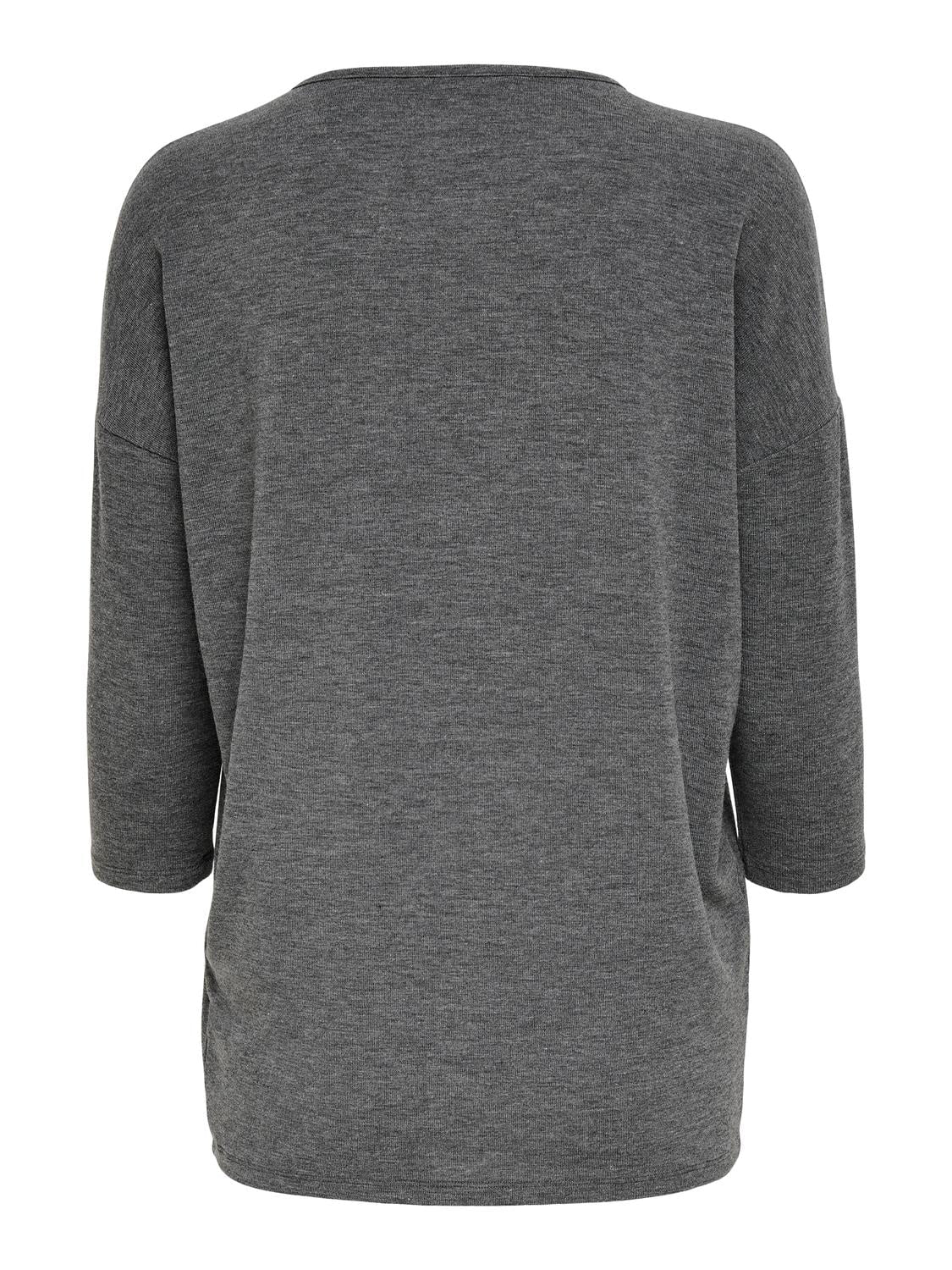 ONLY | Glamour Shirt 3/4 Sleeve | Dark Grey Melange