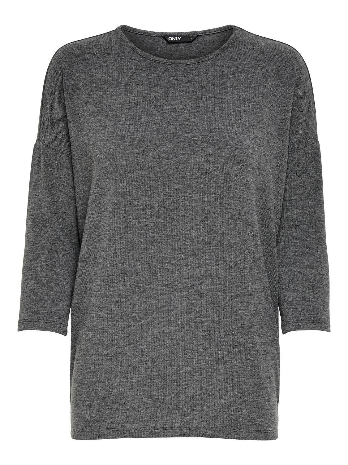 ONLY | Glamour Shirt 3/4 Sleeve | Dark Grey Melange