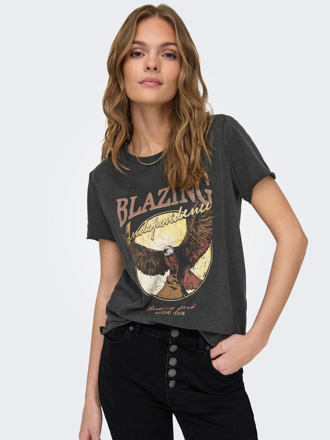 ONLY |  Lucy T-Shirt  | Black Blazing
