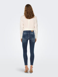 ONLY | Blush Life Mid Ankle Skinny Fit Jeans | Bluegreyde