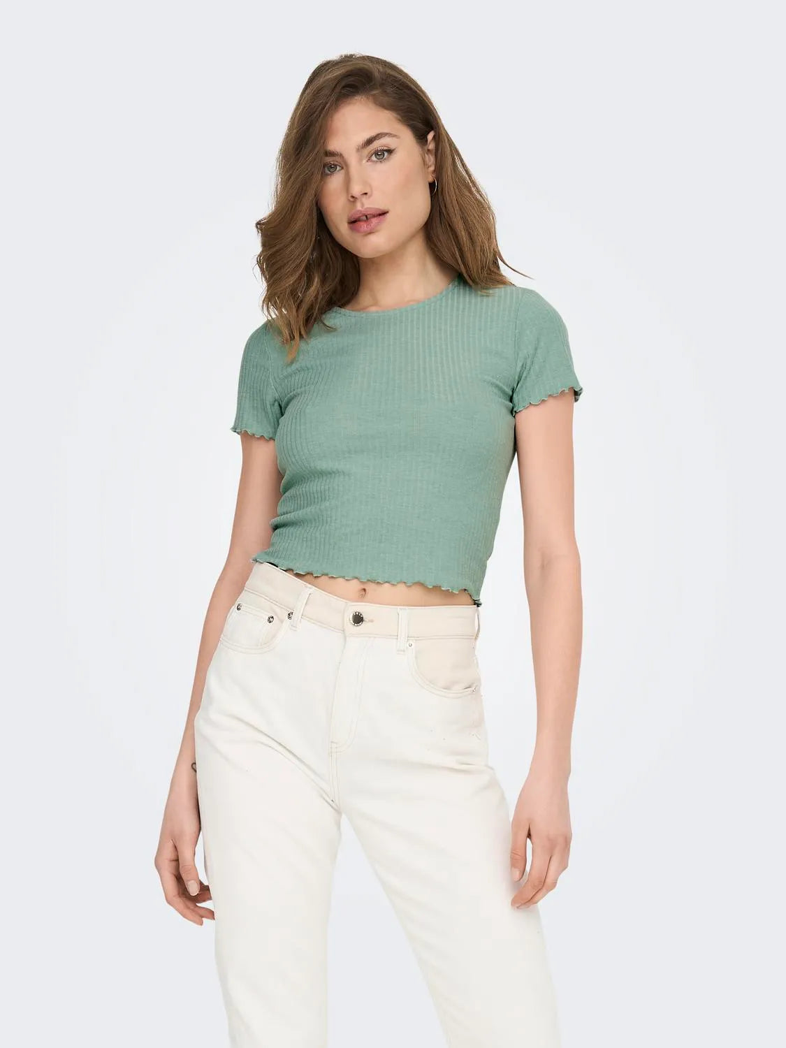 ONLY |  Emma Crop Top | Jadeite