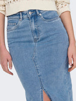 Lade das Bild in den Galerie-Viewer, Only | Midi Jeans Rock | Light Blue
