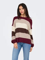 Lade das Bild in den Galerie-Viewer, ONLY | Latia Strickpullover | ZINFANDEL rot
