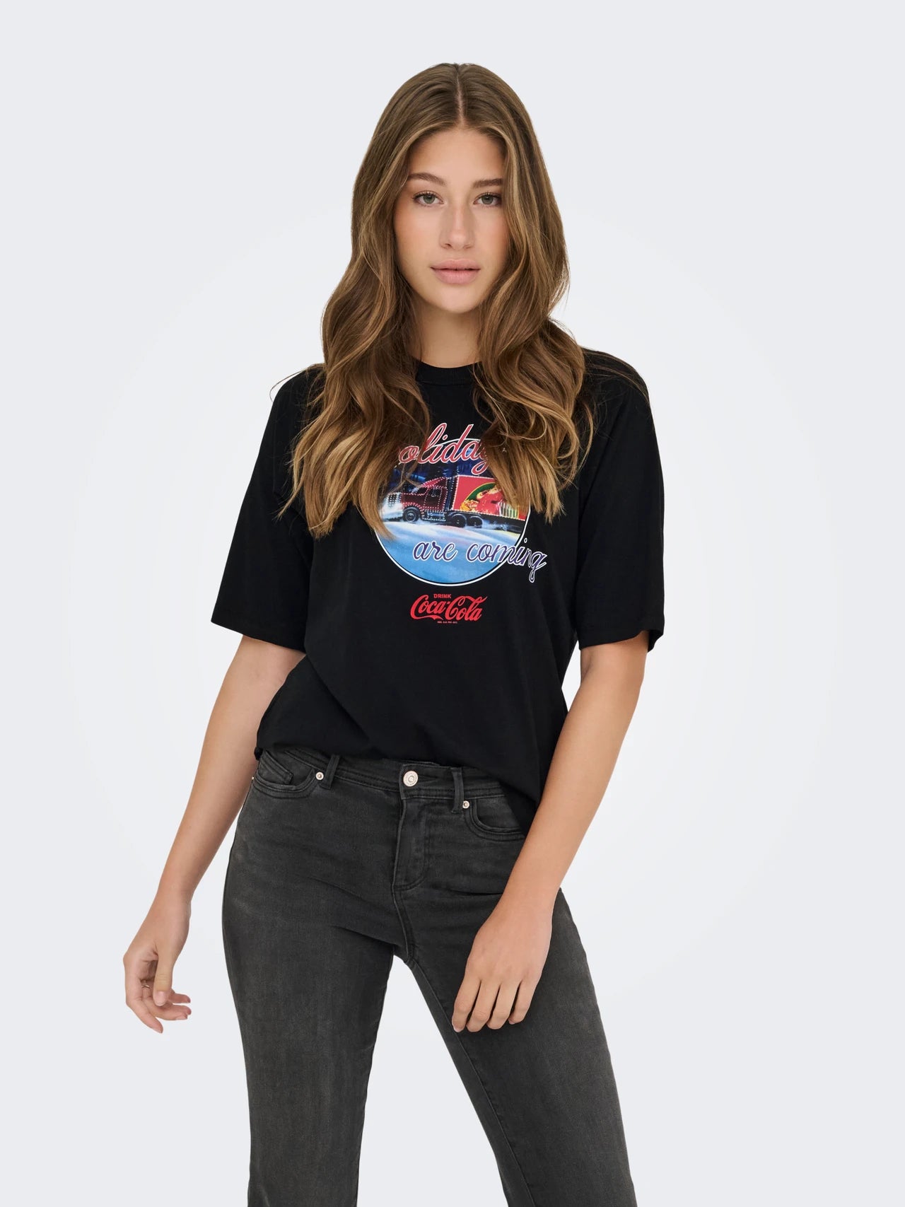 ONLY | COCA COLA Christmas T-Shirt | Black