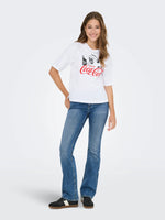 Lade das Bild in den Galerie-Viewer, ONLY | COCA COLA Christmas T-Shirt | White
