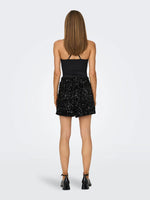 Lade das Bild in den Galerie-Viewer, Only | CONFIDENCE Pailletten Short | black
