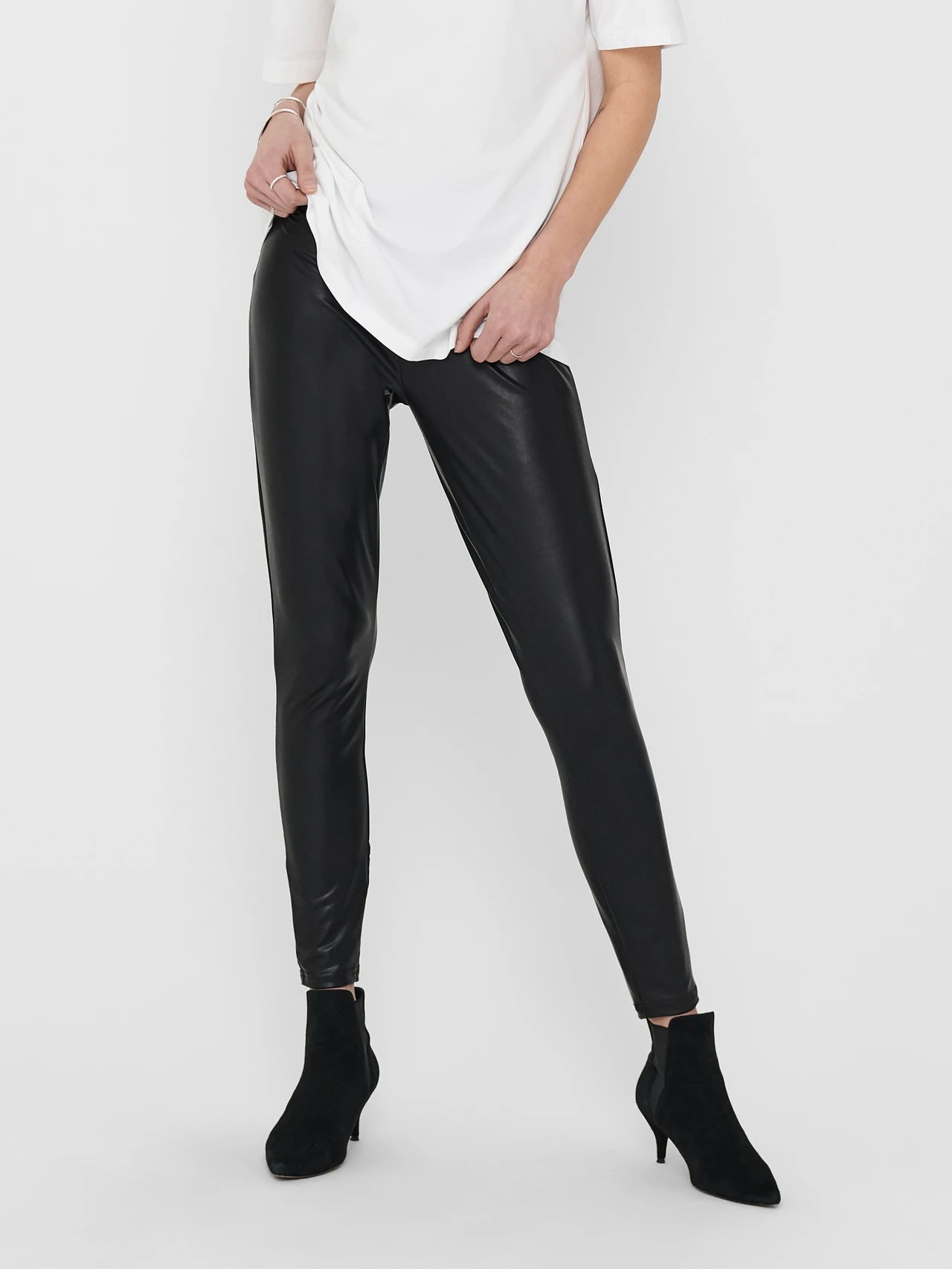 Only | Leggings Lederoptik | Black