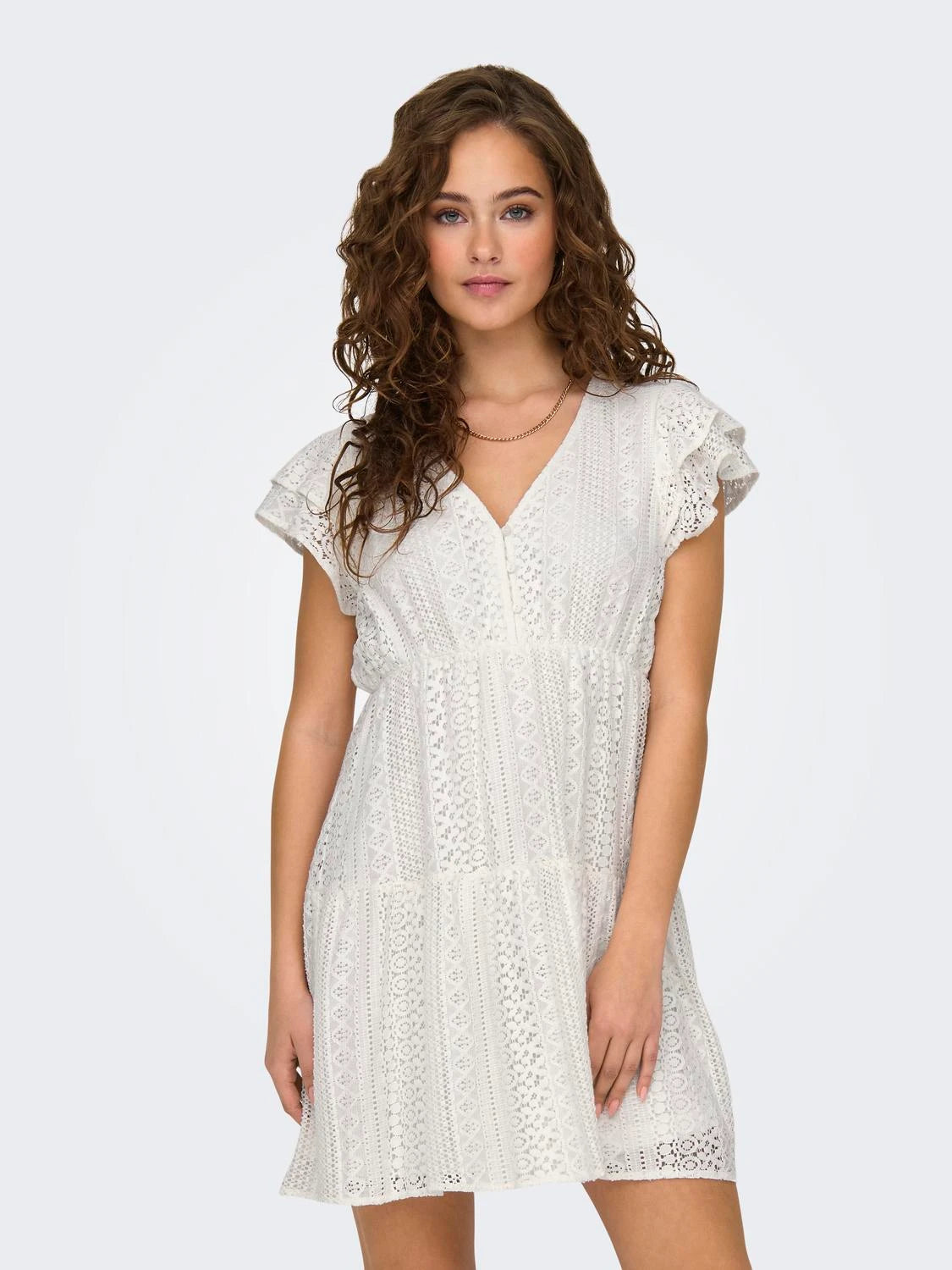 ONLY | HELENA Kurzes Kleid | Cloud dancer