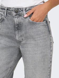 ONLY | JUICY WIDE HIGH WAIST JEANS | GREY