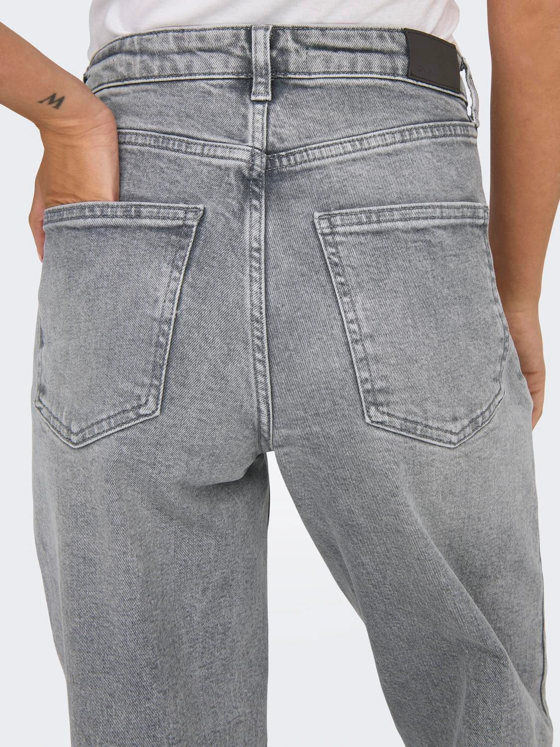 ONLY | JUICY WIDE HIGH WAIST JEANS | GREY