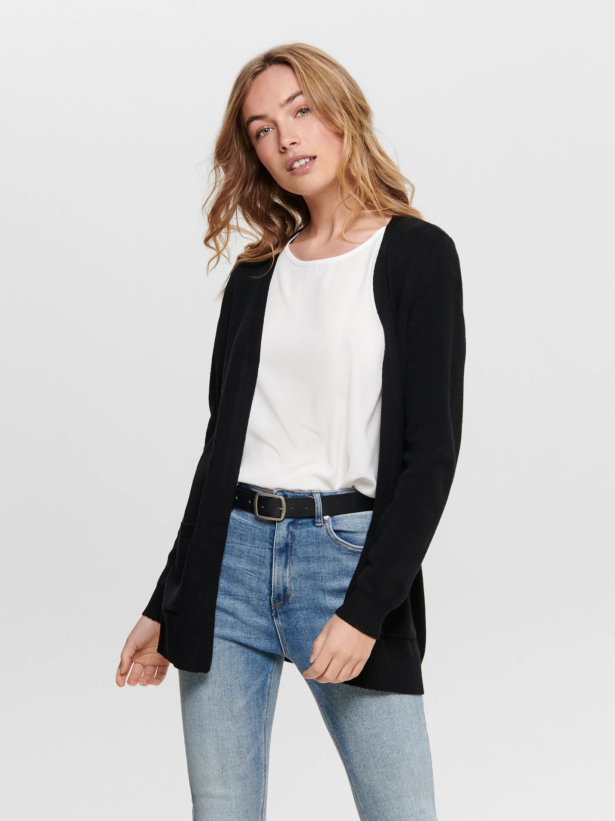 ONLY | Lesly offene Strickjacke | Black