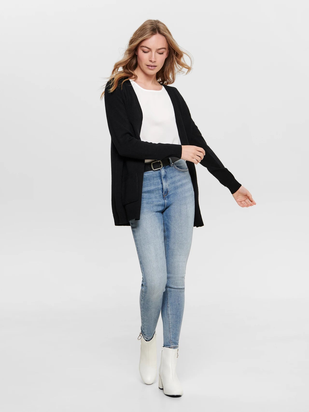 ONLY | Lesly offene Strickjacke | Black