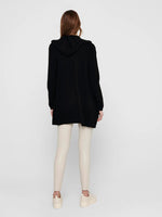 Lade das Bild in den Galerie-Viewer, ONLY | Lesly offene Strickjacke mit Kapuze | Black
