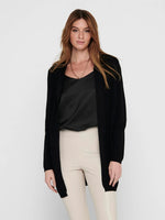 Lade das Bild in den Galerie-Viewer, ONLY | Lesly offene Strickjacke mit Kapuze | Black
