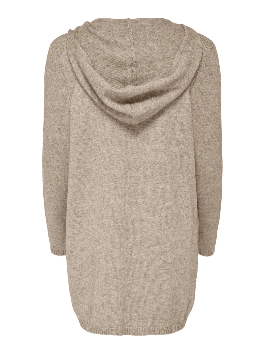 ONLY | Lesly offene Strickjacke mit Kapuze | Beige melange