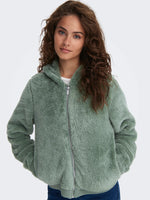 Lade das Bild in den Galerie-Viewer, ONLY | NEWANNA Teddyfell Jacke | Lily pad
