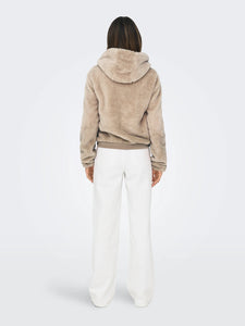 ONLY | NEWANNA Teddyfell Jacke | Humus