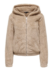 ONLY | NEWANNA Teddyfell Jacke | Humus