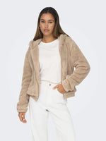 Lade das Bild in den Galerie-Viewer, ONLY | NEWANNA Teddyfell Jacke | Humus
