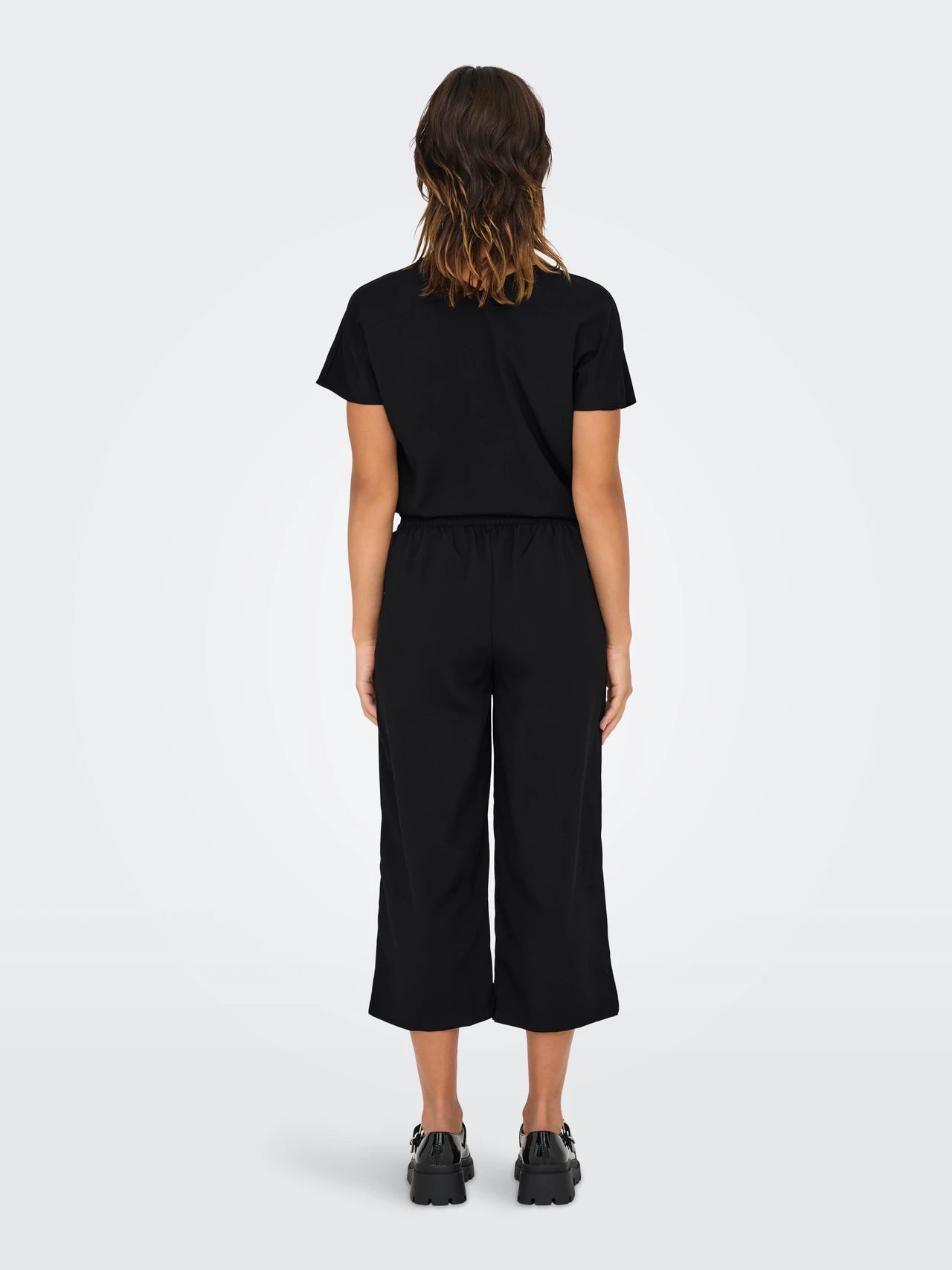 Only | NOVA Crop Palazzo Hose | Black