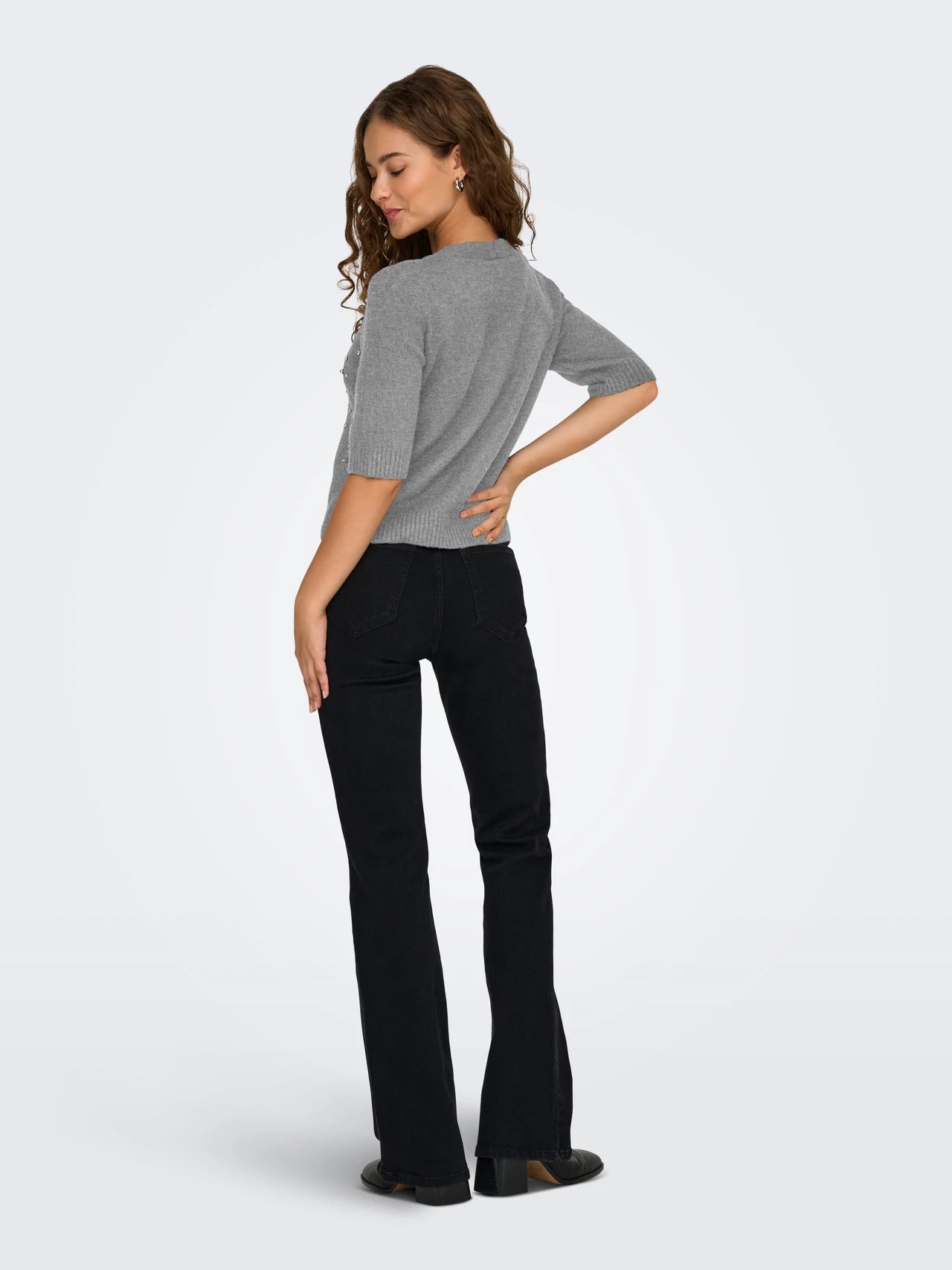 ONLY | RENE Strickjacke  | MED grey bling