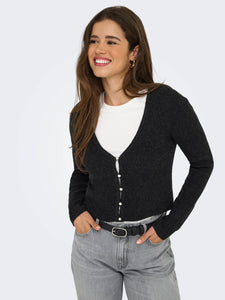 ONLY | RICA Strickjacke  | Dunkelgrau