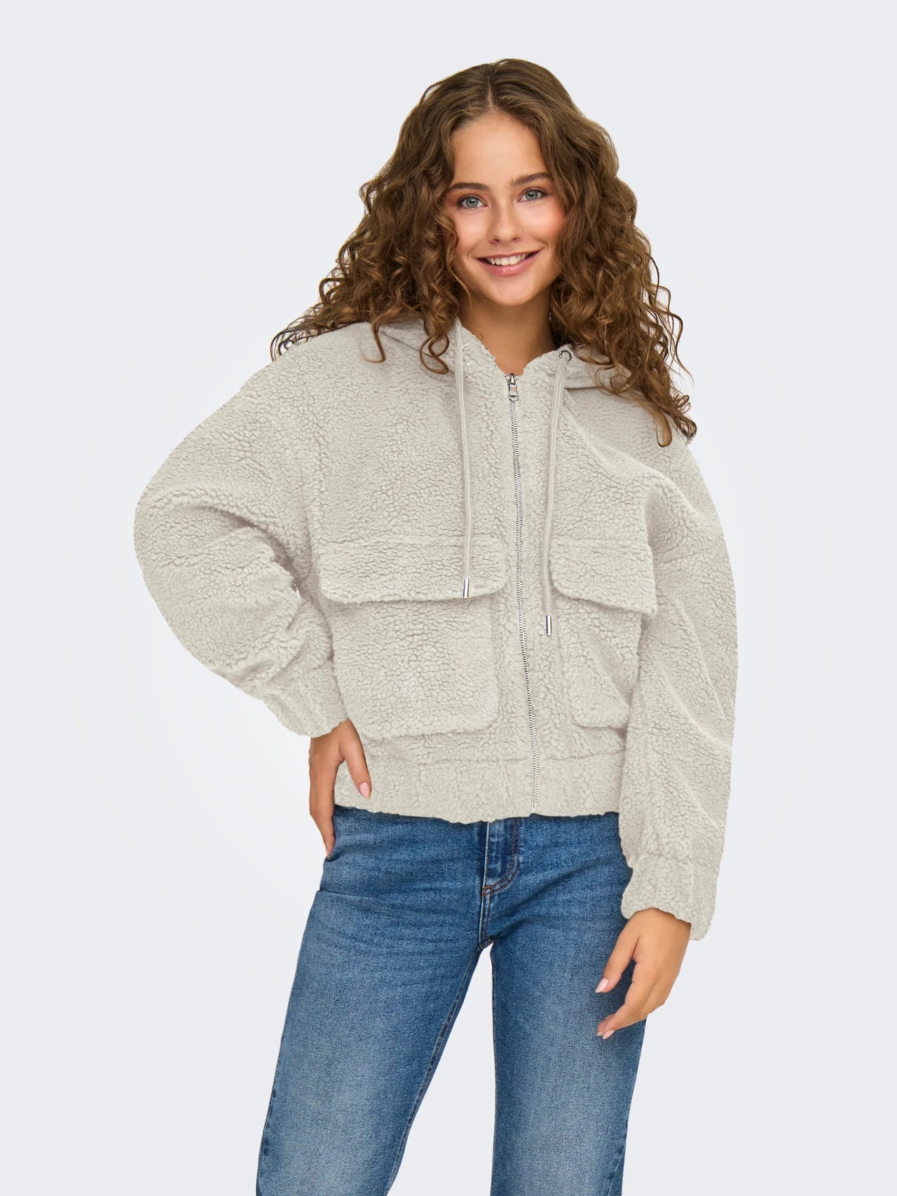 ONLY | TANJA Teddyfell Jacke | Pumice Stone