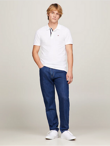 Tommy Jeans | Slim Fit Poloshirt aus reiner Bio-Baumwolle | YBR WHITE