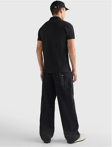 Tommy Jeans | Slim Fit Poloshirt aus reiner Bio-Baumwolle | BDS schwarz